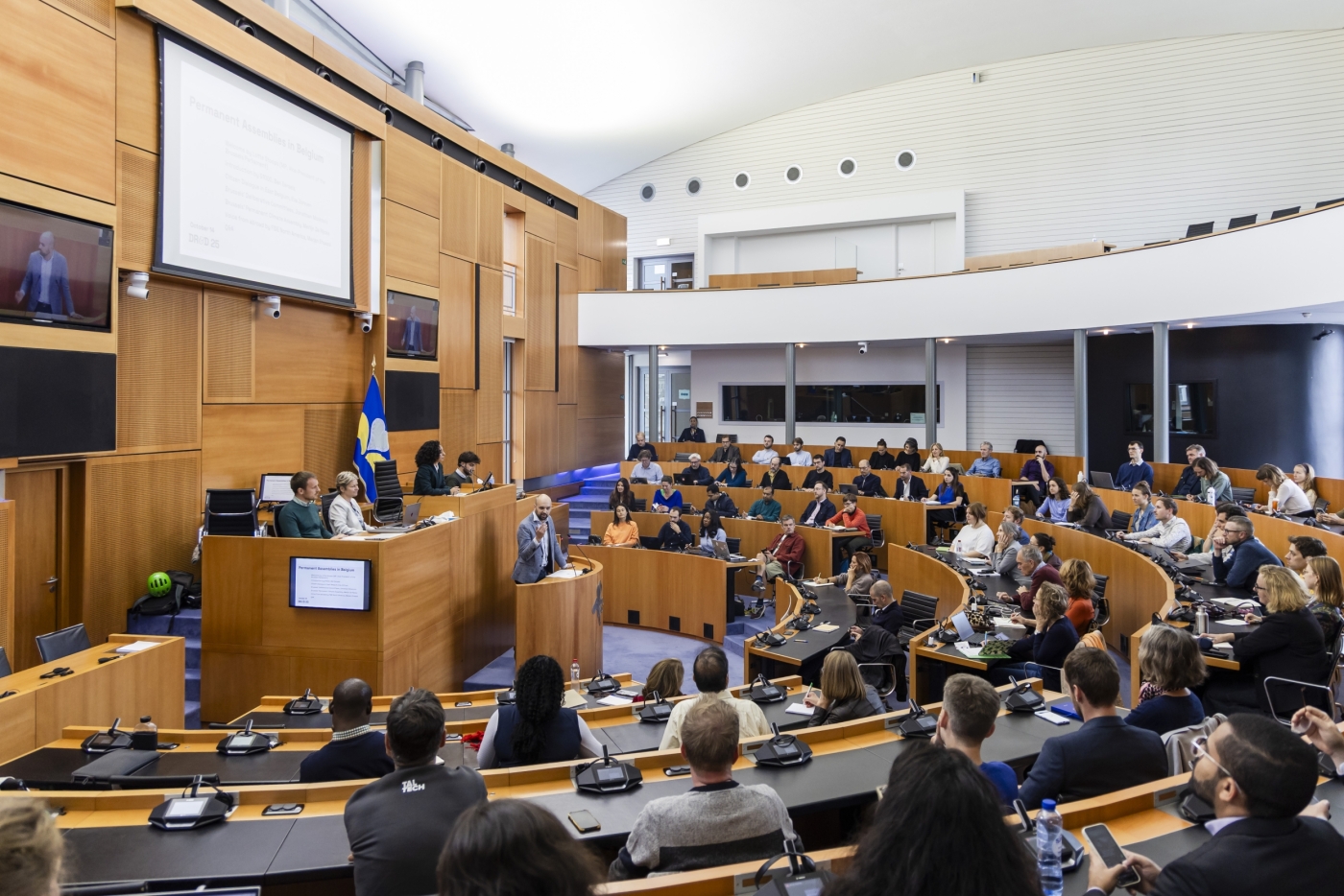 Ben Eersels sprak tijdens een sessie over permanente burgerdialogen in het Brussels Parlement
